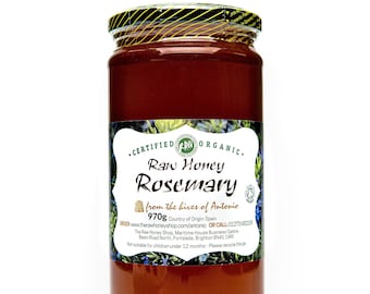 Organic Rosemary Raw Honey | Award Winner London Honey Awards | Pure, Natural & Unpasteurised