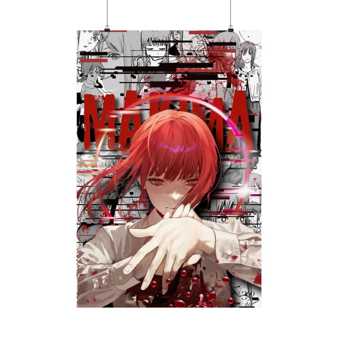 Anime Poster, Makima Chainsaw Man Print, Matte Vertical Wall Art, Manga ...
