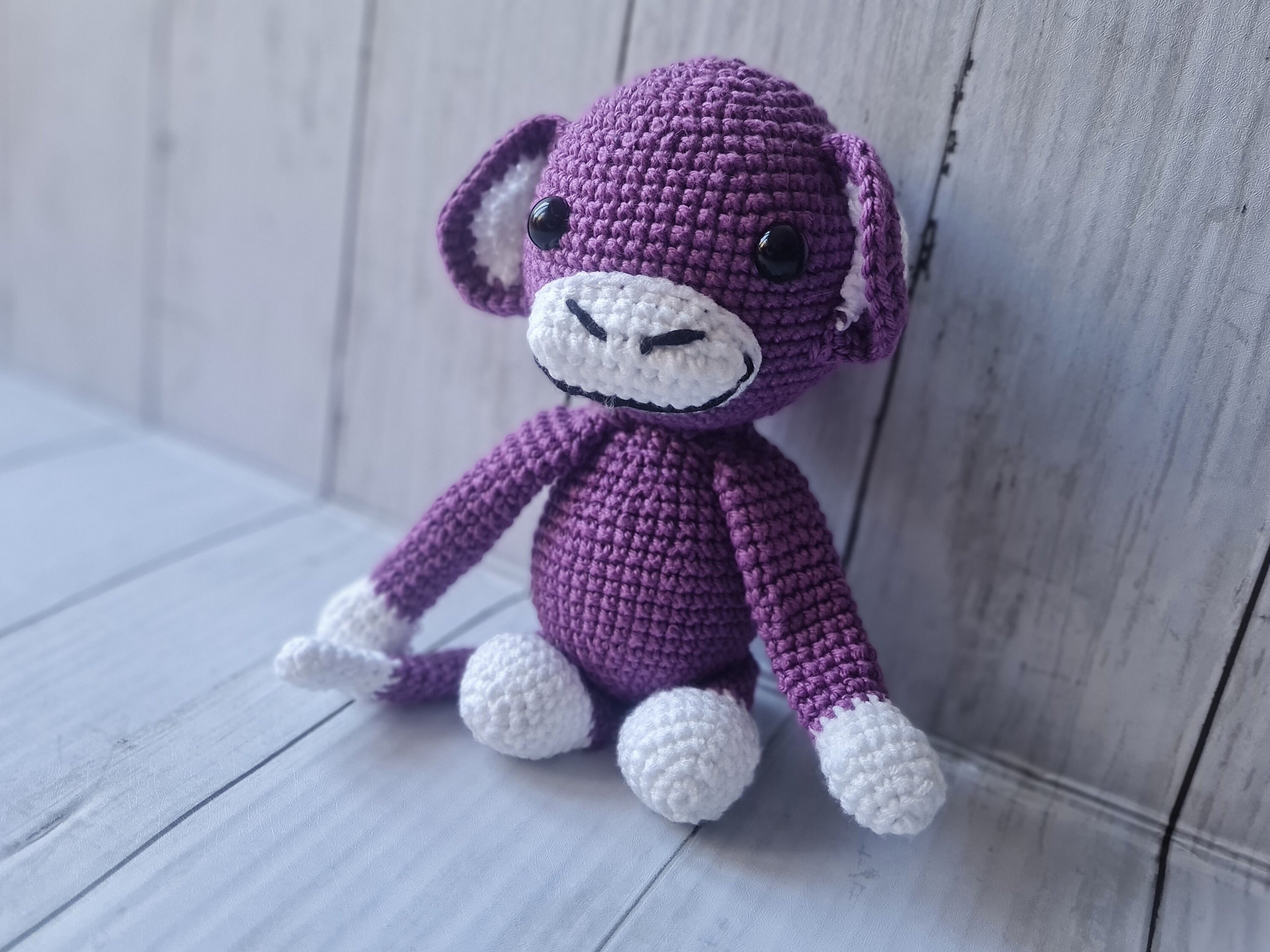 Knitted Plush Small Monkey Toy Soft Animal Toy Etsy