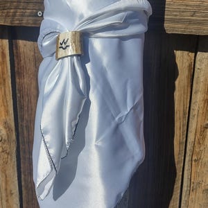 White wild rag, western wild rag, cowboy western neck scarf