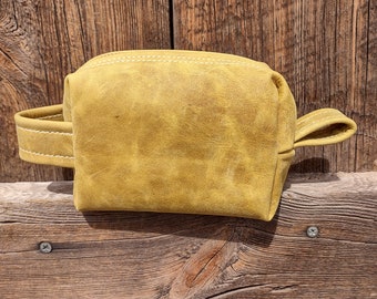 Handmade Leather Dopp Kit: USA Made Toiletry Bag