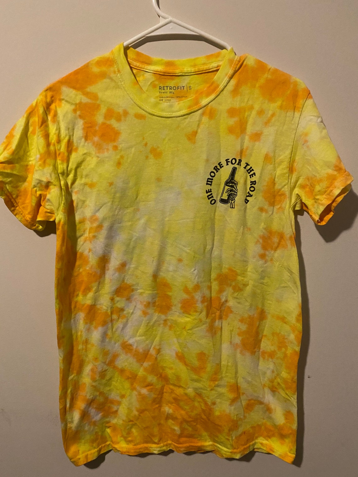 Tie Dye Mens T Shirt Orange and Yellow - Etsy