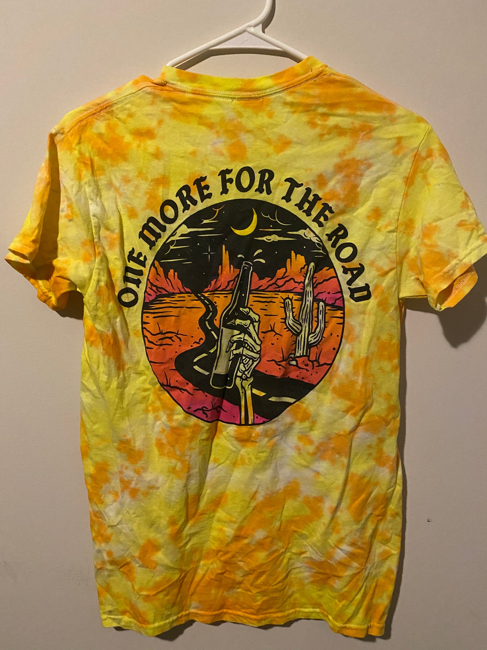 mens orange tie dye shirt
