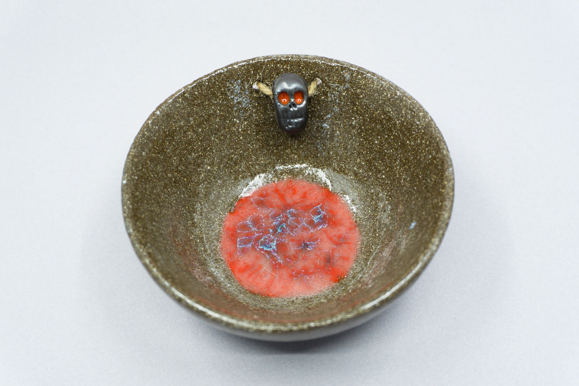 Ceramic Handmade Skull Bowls Set , 2 Pieces Bowls Set, Dart Art Kitchen