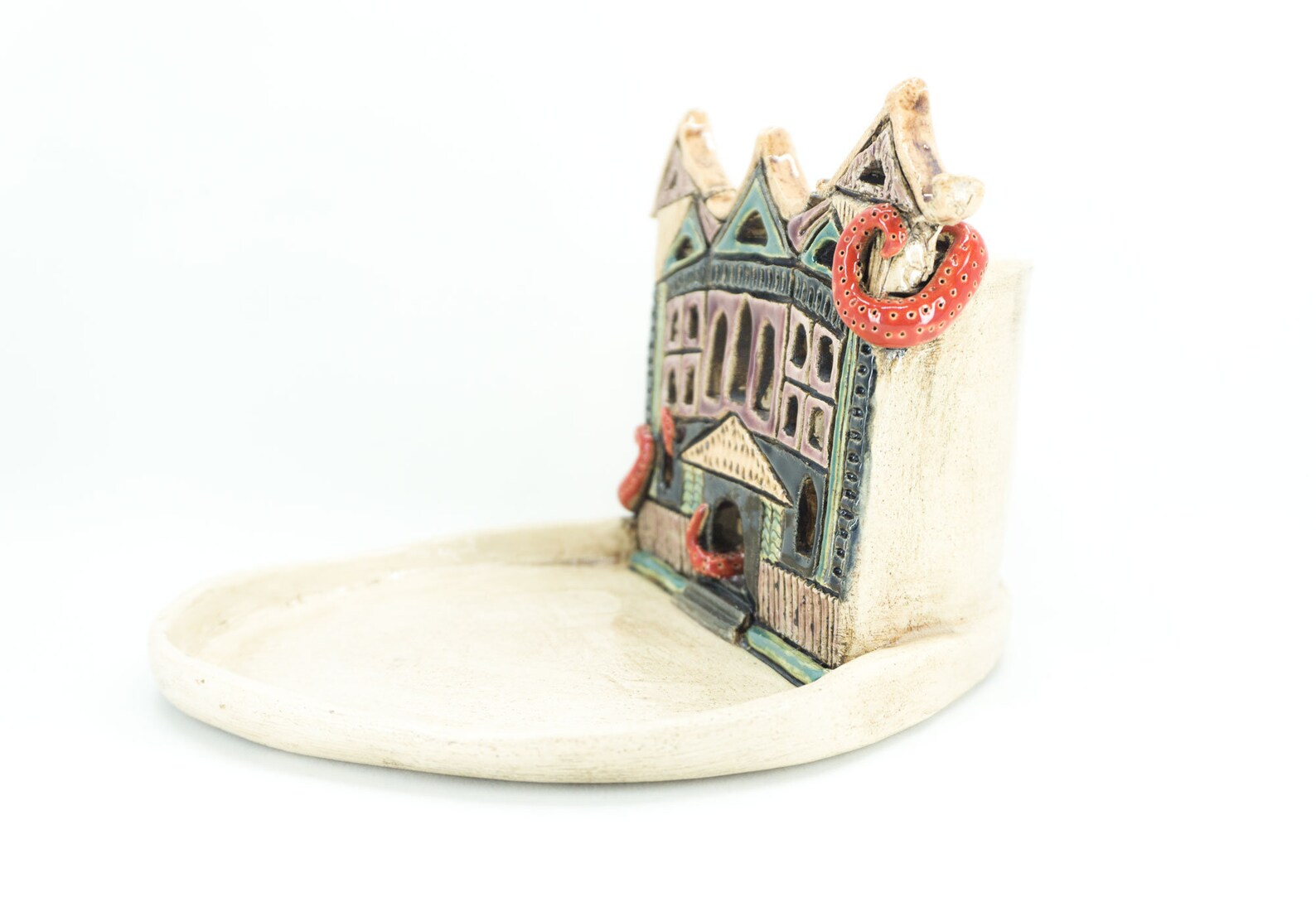 Ceramic Handmade Haunted Mansion Desk Organizer,home Decor Funny