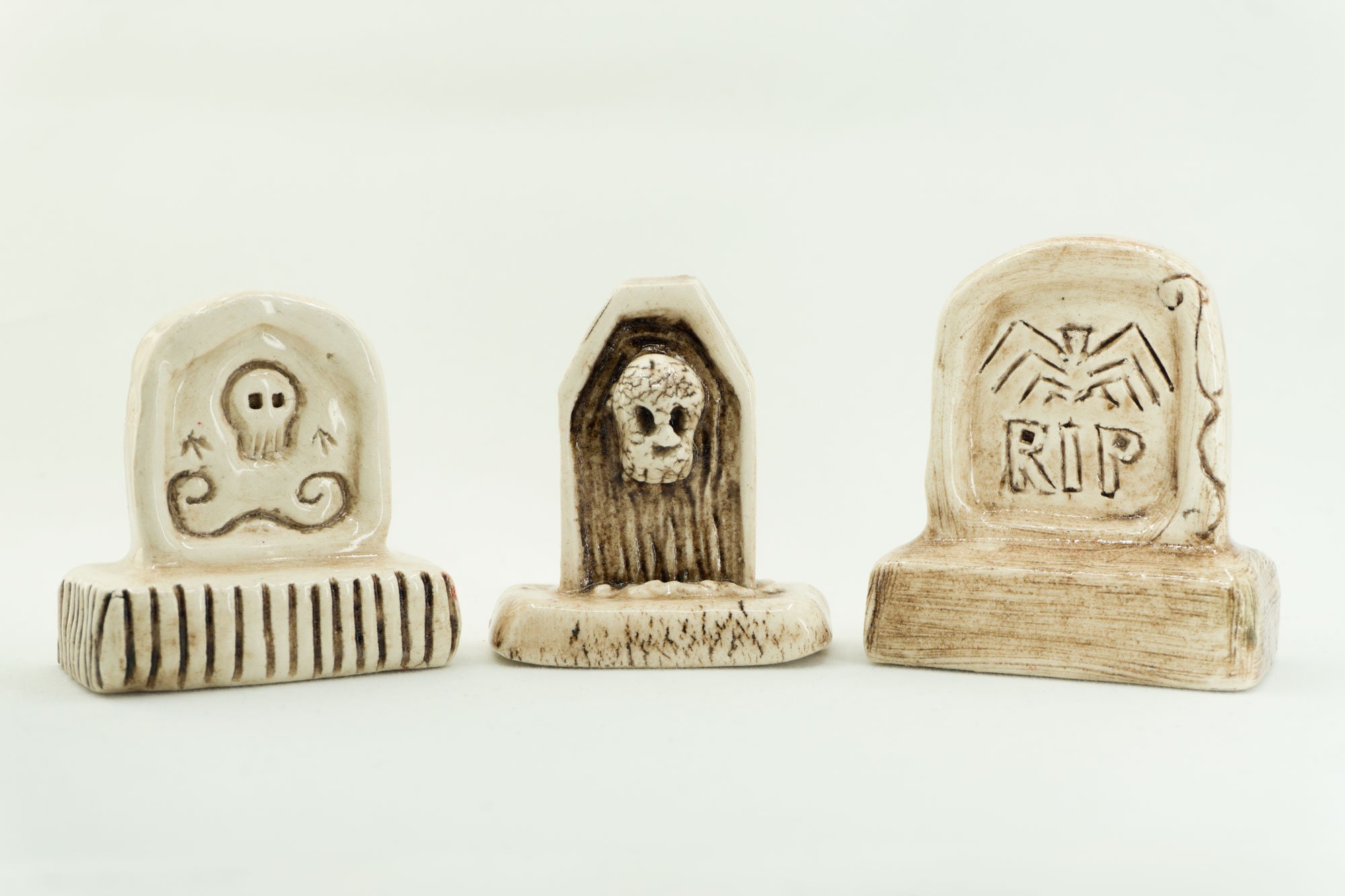 Tombstones Ceramic Home Decor 3 pieces indoor Plant Decor Etsy
