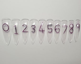 Sizing guide for press on nails, nails made in the UK, customers made nails, hand painted nail art, gel nails, coffin square oval almond