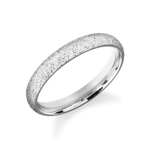 3mm Gold Band - Stardust / CLASSIC DOME / COMFORT FlT / 10k 14k 18k Wedding Band for Men, Women / Yellow Gold, White Gold, Rose Gold Ring