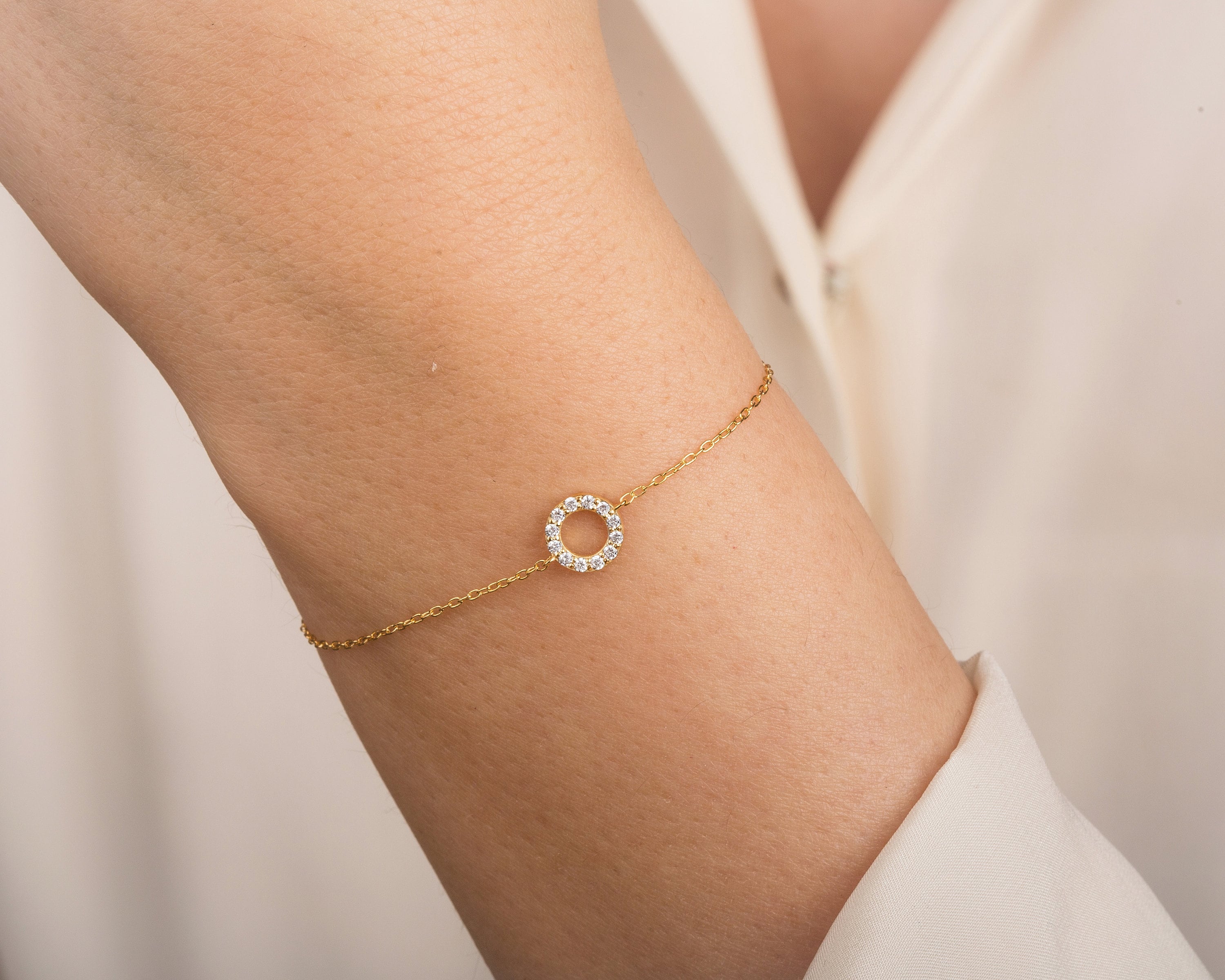 Floral Diamond + 18k Gold Bangle Bracelet – Andaaz Jewelers