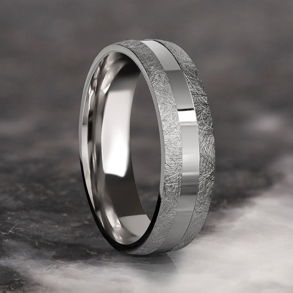 Men's Wedding Band / Solid Gold Man Ring / Modern Wedding Band for Men / 6mm Wedding Band / Comfort Fit / Anniversary Gift / Promise Ring