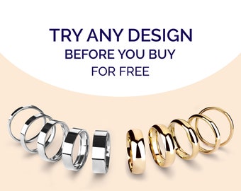 Try Free Rings at Home Before You Buy / Free Wedding Band Replicas for US, Europe and Worldwide / Jewelry Home Try-On / Wedding Ring Ideas