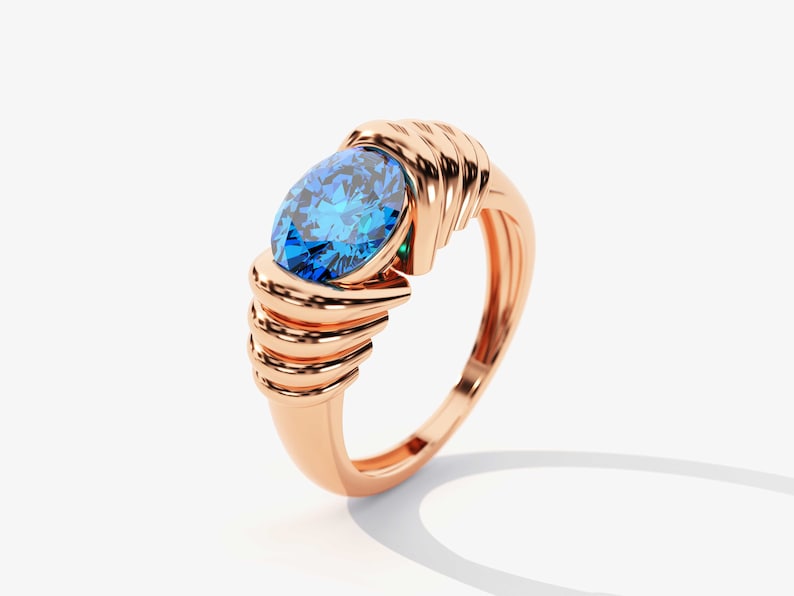 14k Gold Birthstone Signet Ring / Statement Ring for Women / Heirloom Ring / Garnet Gemstone Ring for Her image 8