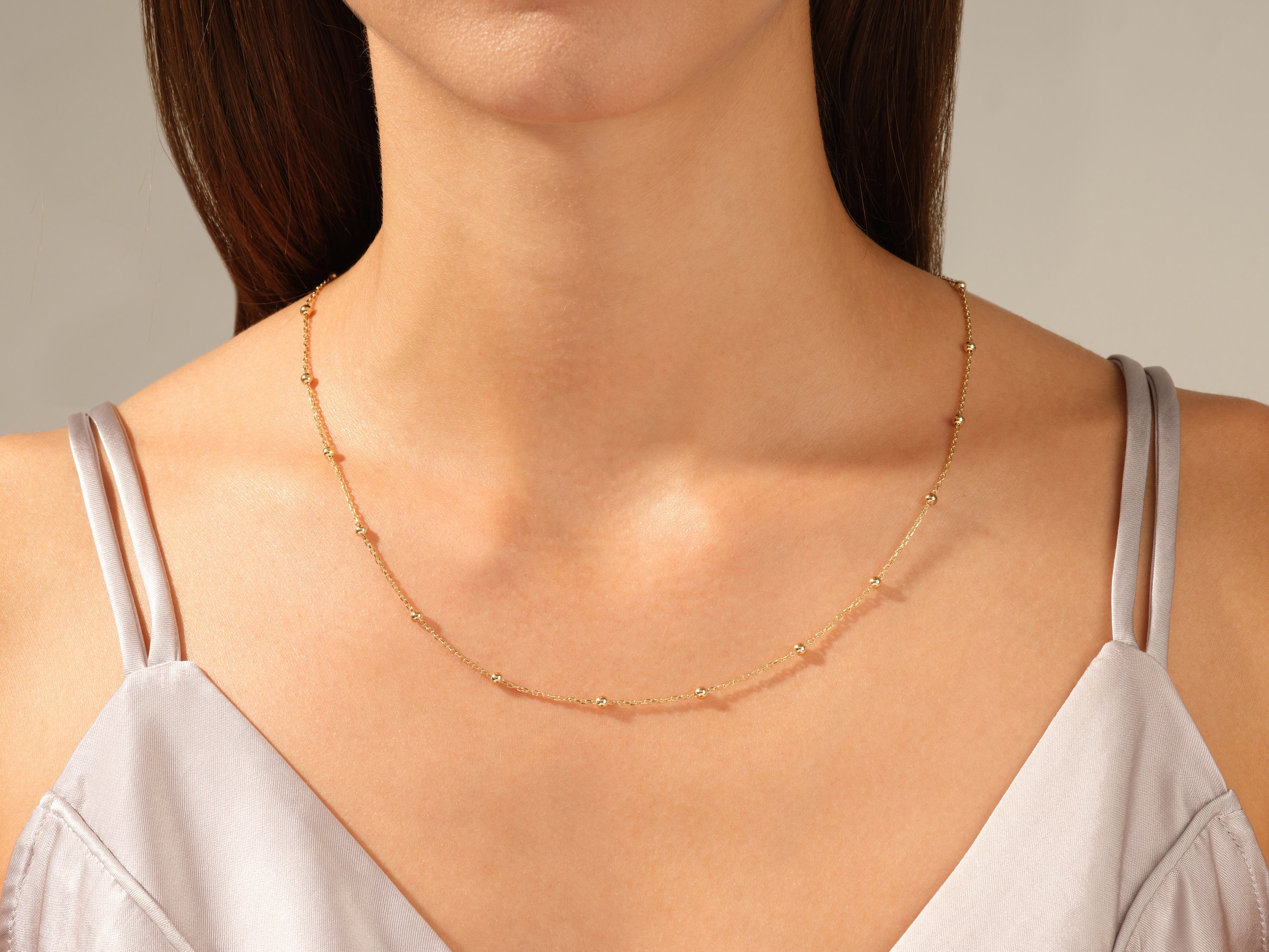 【新品未使用】Hyke BALL CHAIN NECKLACES GOLD HYKE【ハイク】BALL CHAIN NECKLACE SMALL(No.19239 GOLD