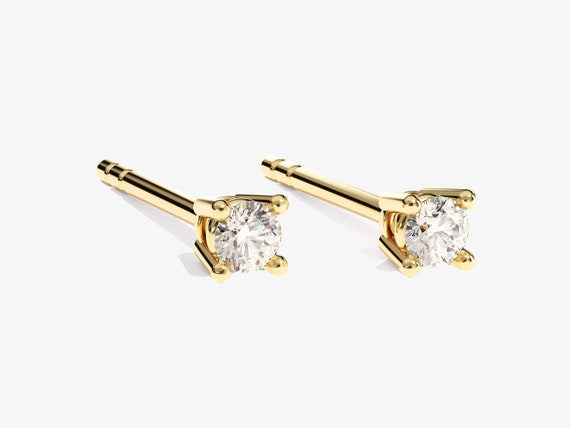 Classy 0.40 Cts Round Brilliant Cut Natural Diamonds Stud Earrings In 14K  Gold | eBay