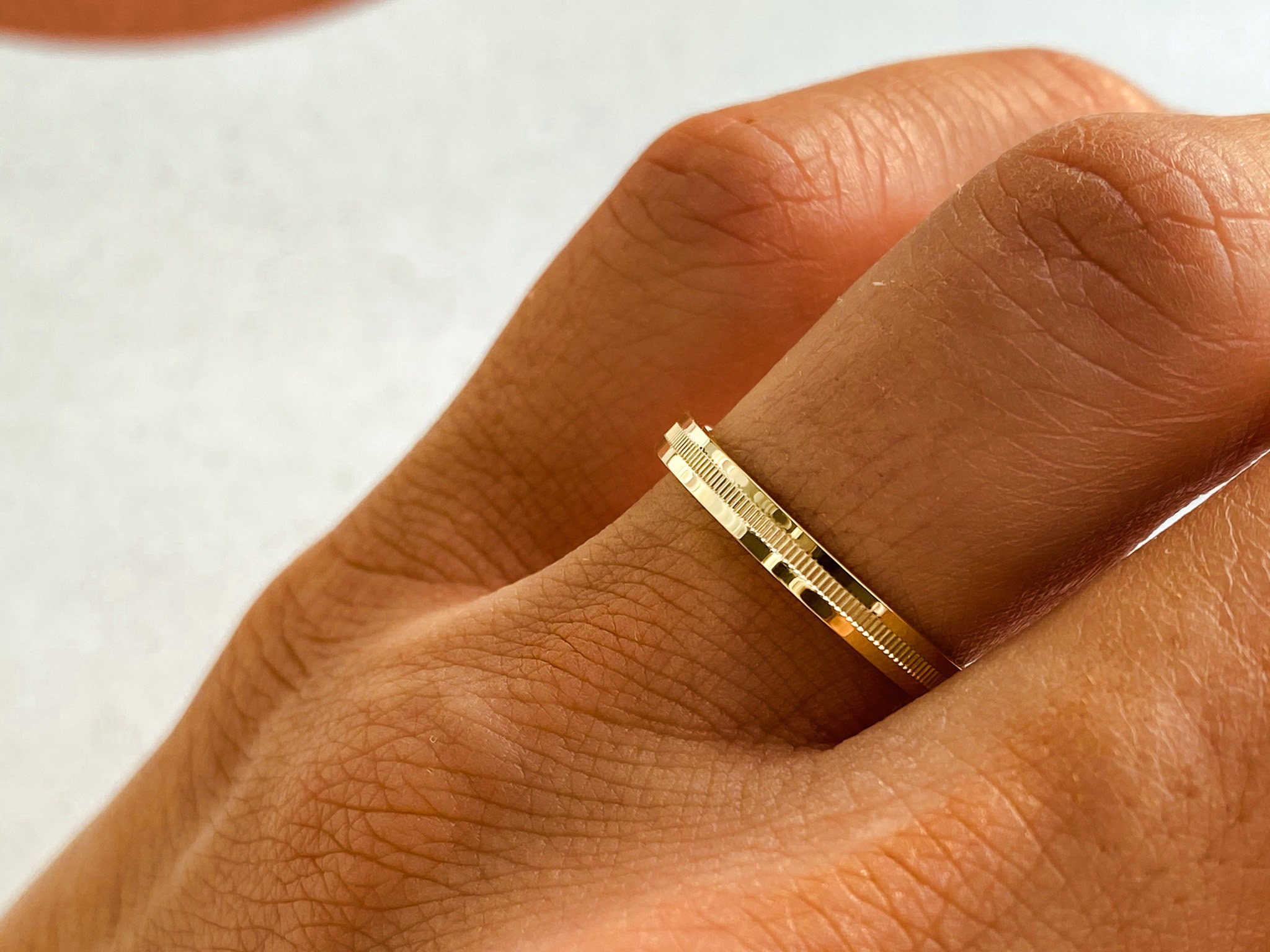Munone Multi-faceted Stackable Band Ring For Women,14k Gold Plated Titanium Steel Dainty Cute Comfort Thumb Knuckle Rings Size 5-10 : Buy Online At Best Price In KSA - Souq Is Now