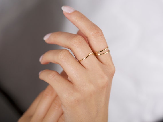 Simple thin shop wedding band