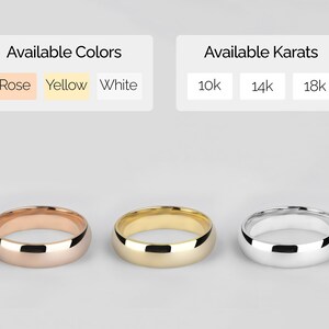 three rings, each with a different color: a rose gold ring, a yellow gold ring, and a white gold ring.