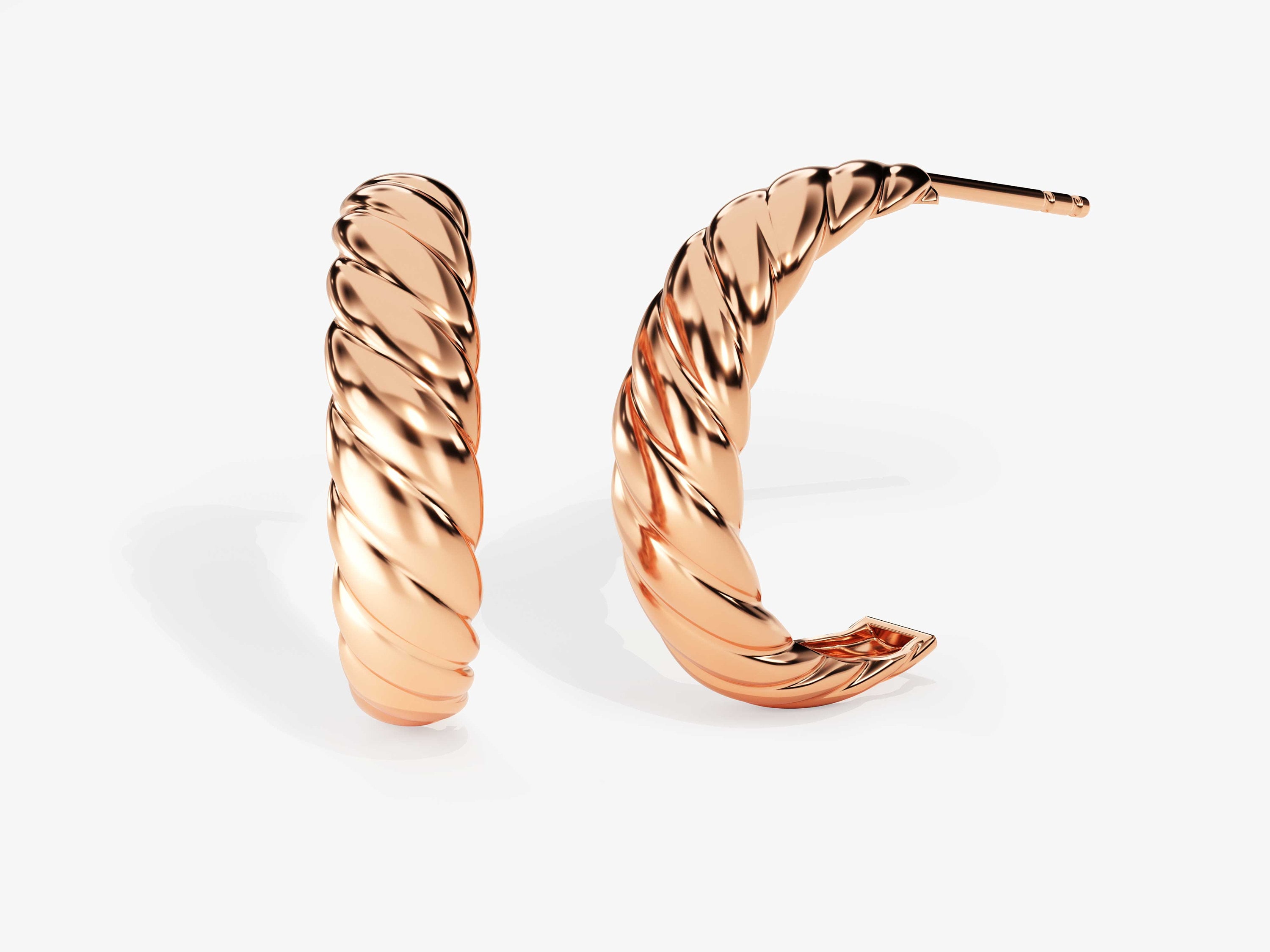 Gold Croissant Hoops