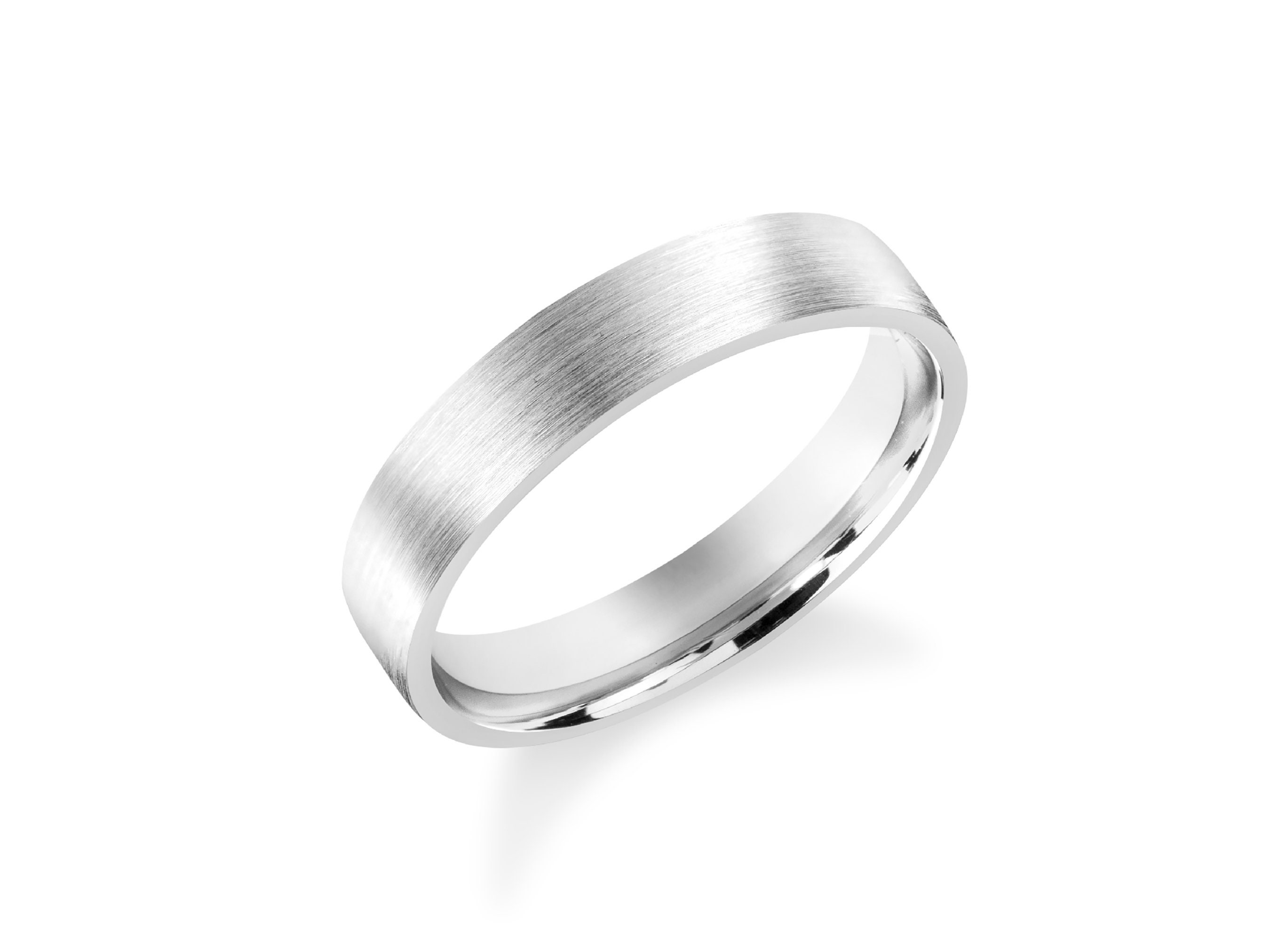 Matte white gold wedding band outlet