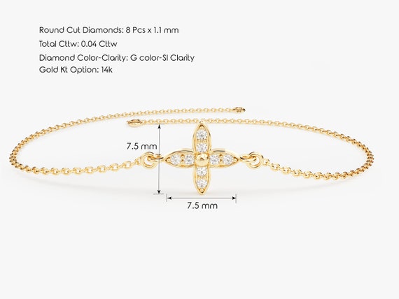  Elegant jewel box Breathtaking diamond bangle bracelet, Diamond  bracelet for women in solid gold 9k,14k&18k : Handmade Products