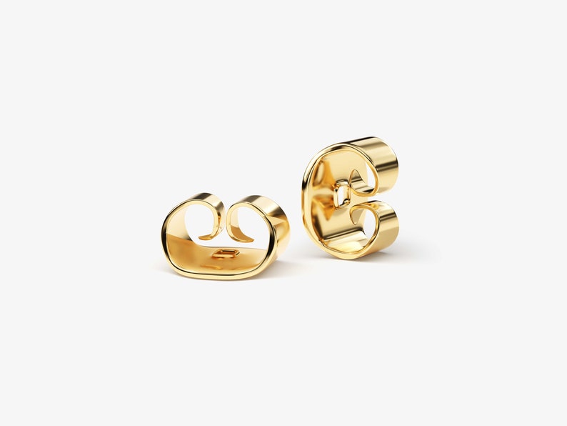 14k Gold Dome Hoop Earrings / Solid Gold Earrings For Women / 18k Gold Hoop Earrings / Polished Dome Huggie Earrings / Chunky Hoop Earrings image 7