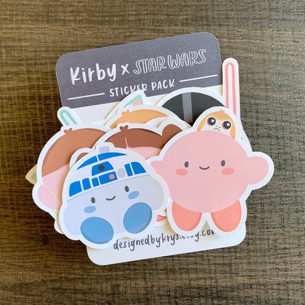 Kirby Character Sticker Pack / Escamas de pegatina troqueladas hechas a mano