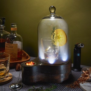 Speakeasy Smoker FULL de Ford Product Design - Ahumador/infusor portátil moderno para bebidas, whisky y cócteles con LED. ¡Excelente regalo para el Día del Padre!