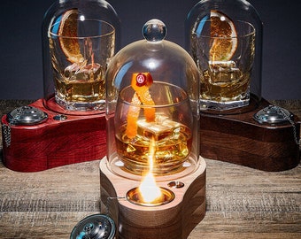 Flüsterkneipe MINI von Ford Artikel Design Moderne tragbare LED-Getränk Whisky Cocktail Raucher / Infuser Großes Weihnachtsgeschenk!