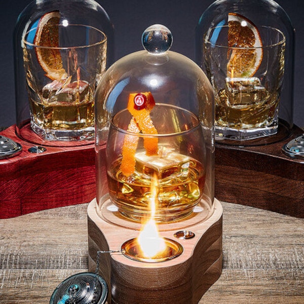 Flüsterkneipe MINI von Ford Artikel Design Moderne tragbare LED-Getränk Whisky Cocktail Raucher / Infuser Großes Weihnachtsgeschenk!