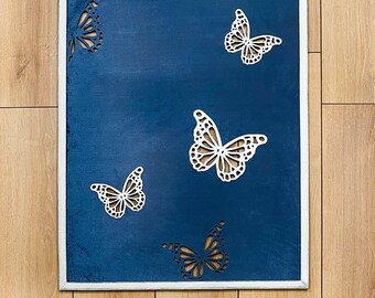 Butterfly Rug: Elegant Turkish Anti-Slip Mat, Eco-Leather