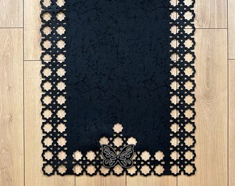 Kelebek Butterfly Rug: Handmade Velvet Anti-Slip Floor Mat