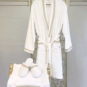 Gunes Exclusive Bathrobe (His), Elegant & Luxurious Organic Bamboo Turkish Bathrobe, Super Soft Plush Handmade Robe, Lounge Dressing Gown