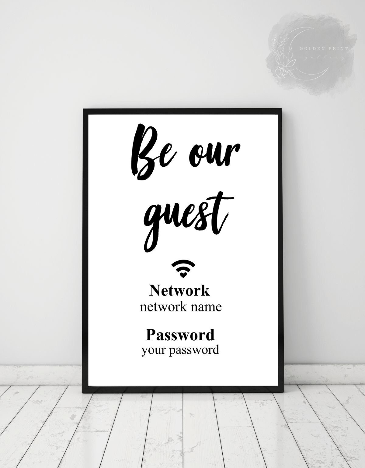 Be Our Guest Wifi Print Wall Art Personalised Prints Wifi - Etsy UK