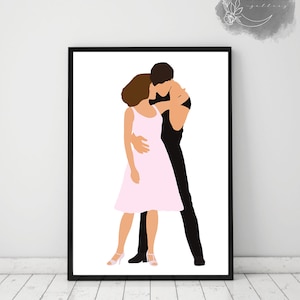 Dirty Dancing Print | Movie Artwork Print, Home decor, Wall art, illustration, Dirty Dancing keyring keychain