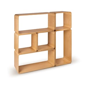 Wooden Sideboard Cabinet Bookcase Bookshelf 120x120x30 cm SCLEICA MODULAR SYSTEM Japandi Mid Century Modern Free Shipping