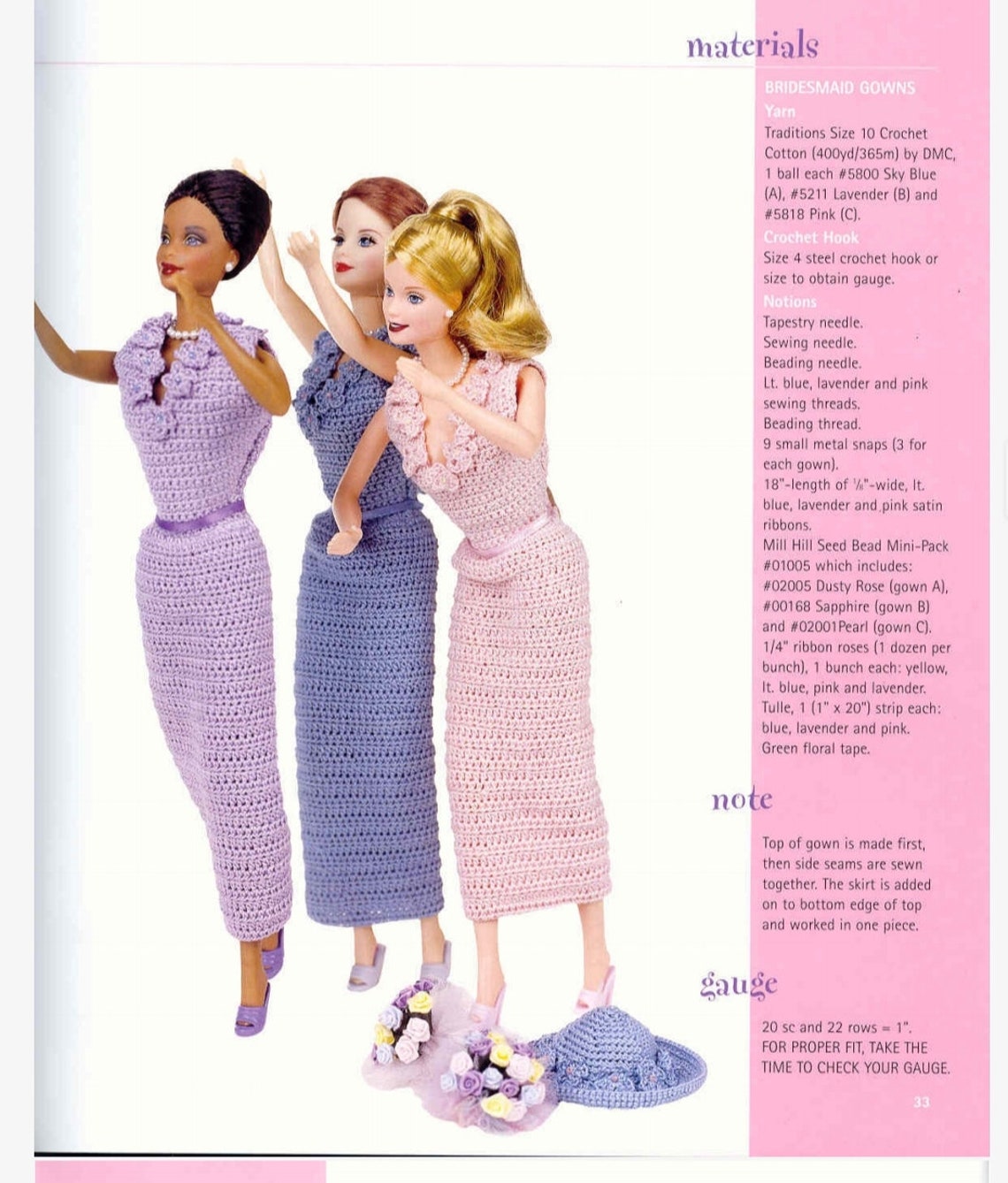 Crochet Patterns for Barbie Doll Clothing and Accessories Etsy