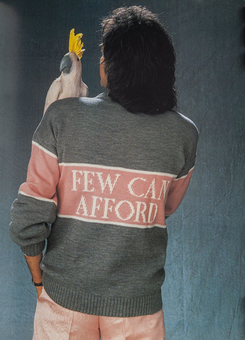 jumper Knitting pattern PDF pullover I/'m a luxury few can afford sweater intarsia