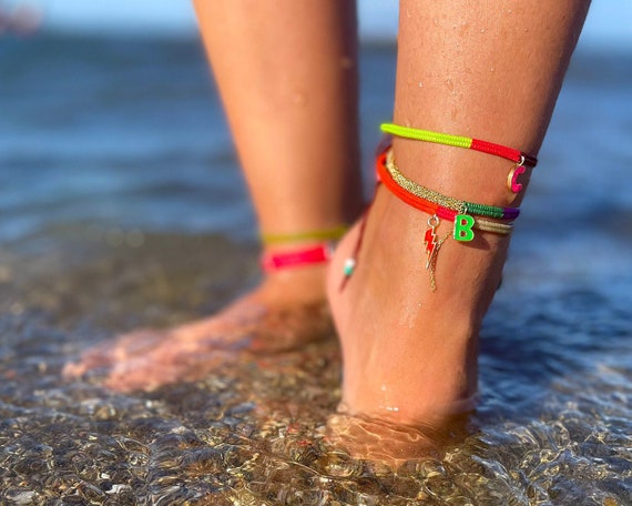 Orange anklet hot sale