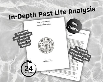 Past Lives Astrology Analysis: Birth Chart Reading, Spiritual Natal Chart, Who Was I
