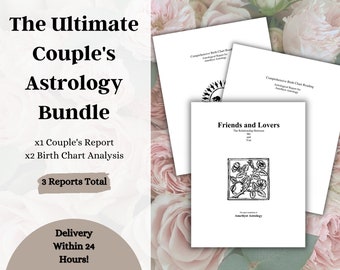 Couple's Astrology Synastry Composite Bundle, Two Birth Chart Readings & One Synastry Reading, Gift for Anniversaries