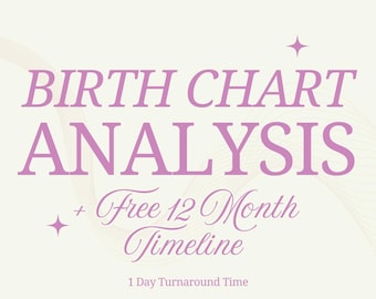 Astrology Birth Chart Analysis + Free 12 Month Forecasting Report, In Depth Natal Chart Interpretation, Personalized Gift, Same Day