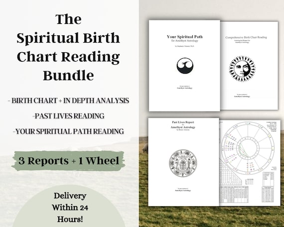 Astrology Spiritual Guidance Birth Chart Reading Bundle, Past Lives, Personalized Birthday Gift