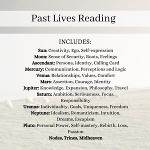 Astrology Spiritual Guidance Birth Chart Reading Bundle, Past Lives, Personalized Birthday Gift image 4