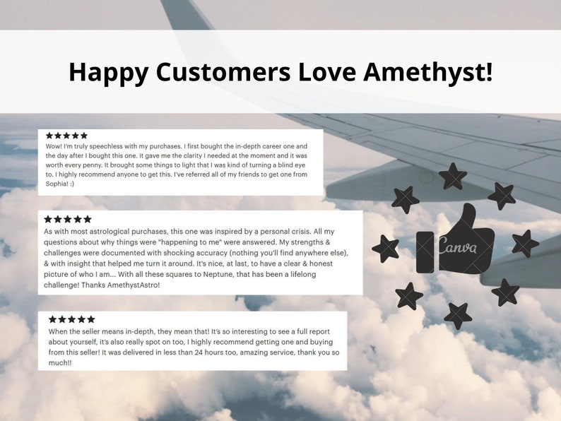 May include: Five star reviews for Amethyst Astrological readings. The reviews highlight the clarity and accuracy of the readings, as well as the helpfulness of the astrologer. The reviews also mention the speed of delivery and the overall positive experience.
