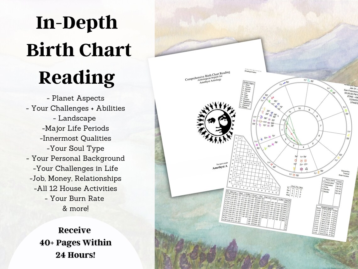 Astrology Full Natal Birth Chart Reading In-depth Analysis - Etsy