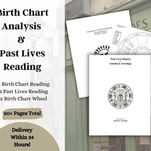 Astrologie: thème natal + analyse approfondie + forfait de lecture de vies antérieures, cadeau personnalisé, Noël le jour même