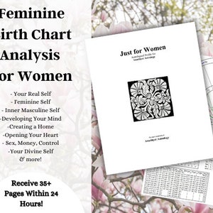 Astrologie: Lecture du thème natal divin Analyse approfondie pour les femmes, rapport personnalisé, cadeau personnalisé pour elle