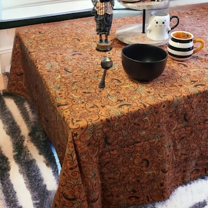 Halloween Tablecloths - Luna Moon & Halloween Swirls Patterns, Multiple Sizes Available