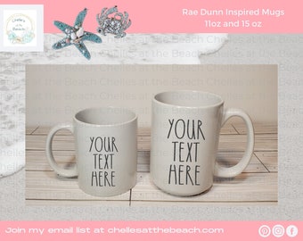 Benutzerdefinierte Rae Dunn inspirierte Tassen. Personalisierte Kaffeetasse Geschenk. 15 Unzen benutzerdefinierte Tassen. Personalisierte Kaffeetasse für Geschenk.