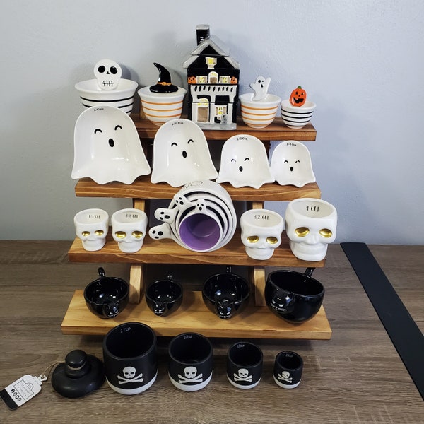 Halloween Measuring Cups - Ghosts, Skulls, Haunted House, Cats, Apothecary Bottle, Witch, Pumpkin, Bats. Choose Your Enchanted Set!